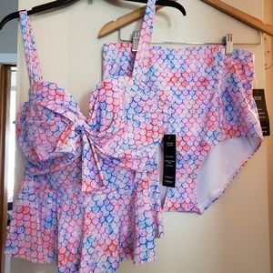 NEW Mermaid Two piece Torrid swim suit bikini 0